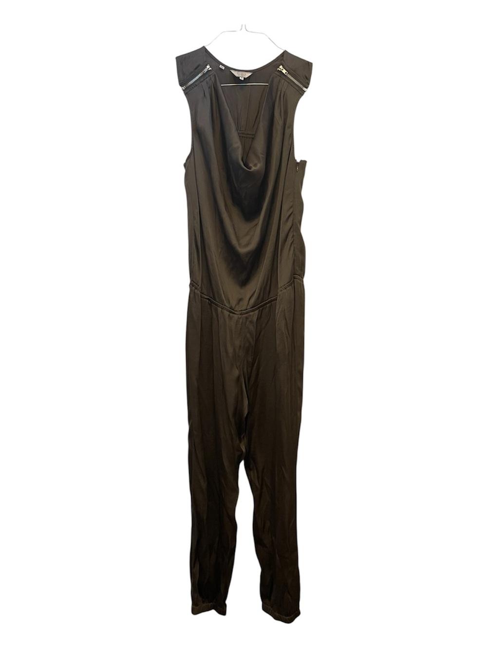 Guess Black Sleeveless Cowl-Neck Jumpsuit